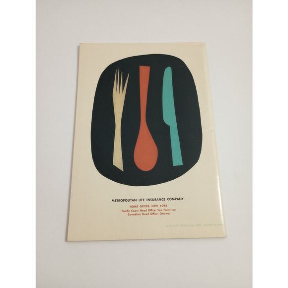 Vintage Metropolitan Life Cook book Mid Cent Mod Cover (bb2) - Picture 2 of 10